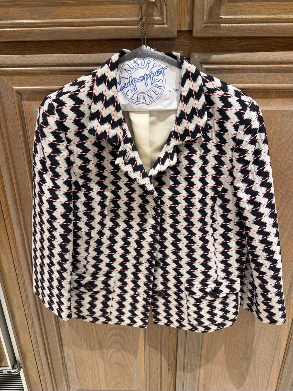 Nina McLemore Black White and Red Women’s Jacket